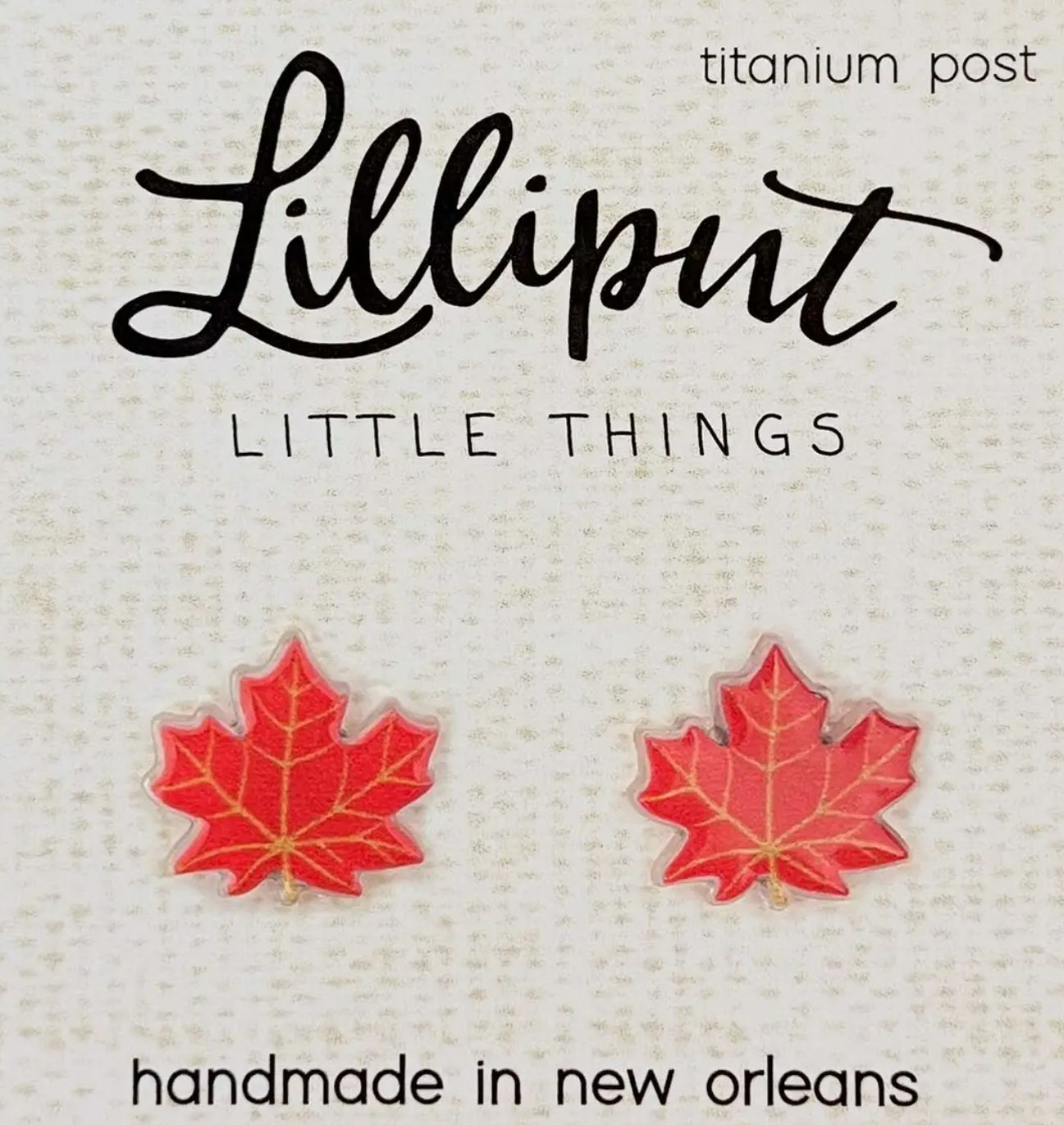 Lilliput Little Things Maple Leaf Earrings