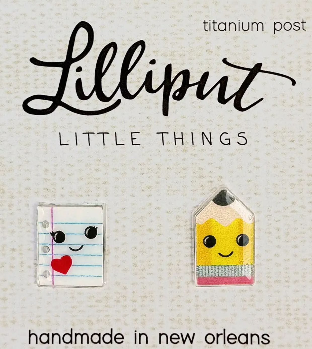 Lilliput Little Things Paper and Pencil Earrings