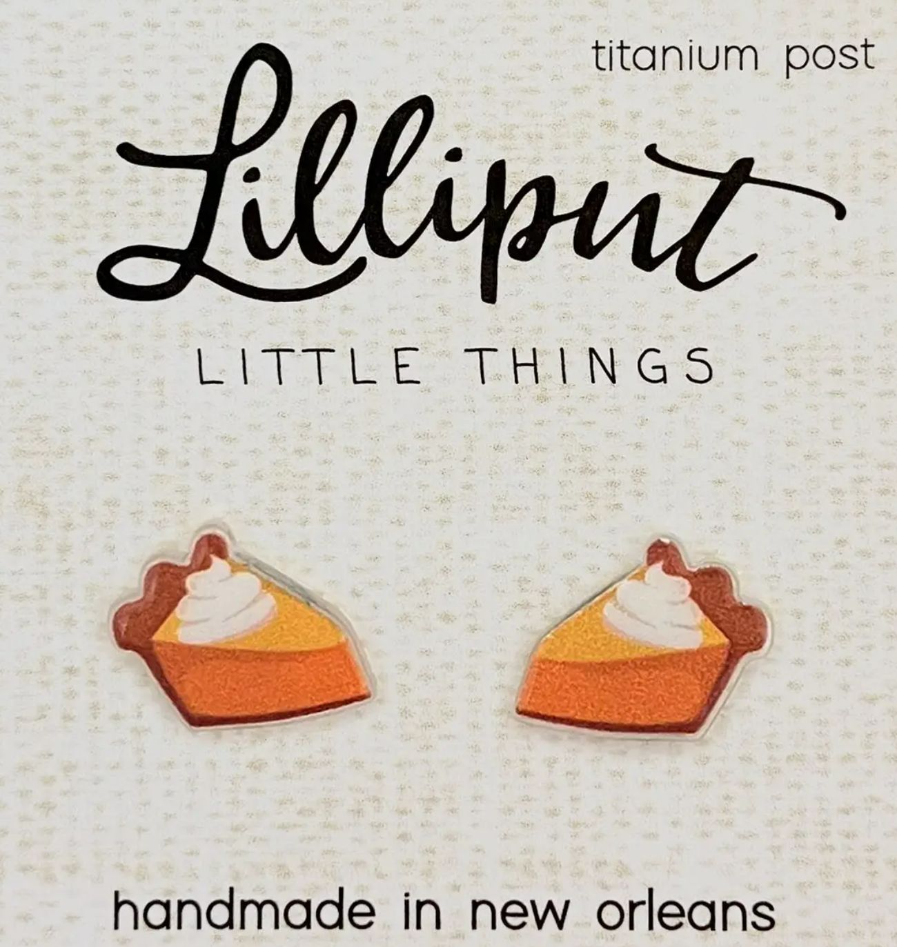 Lilliput Little Things Pumpkin Pie Earrings