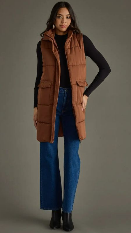 Brown Long Vest