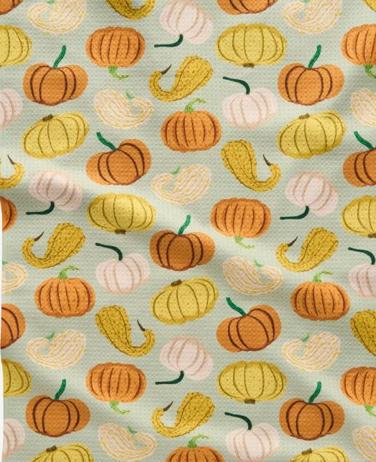 Geometry Pumpkins and Gourds Tea Towel