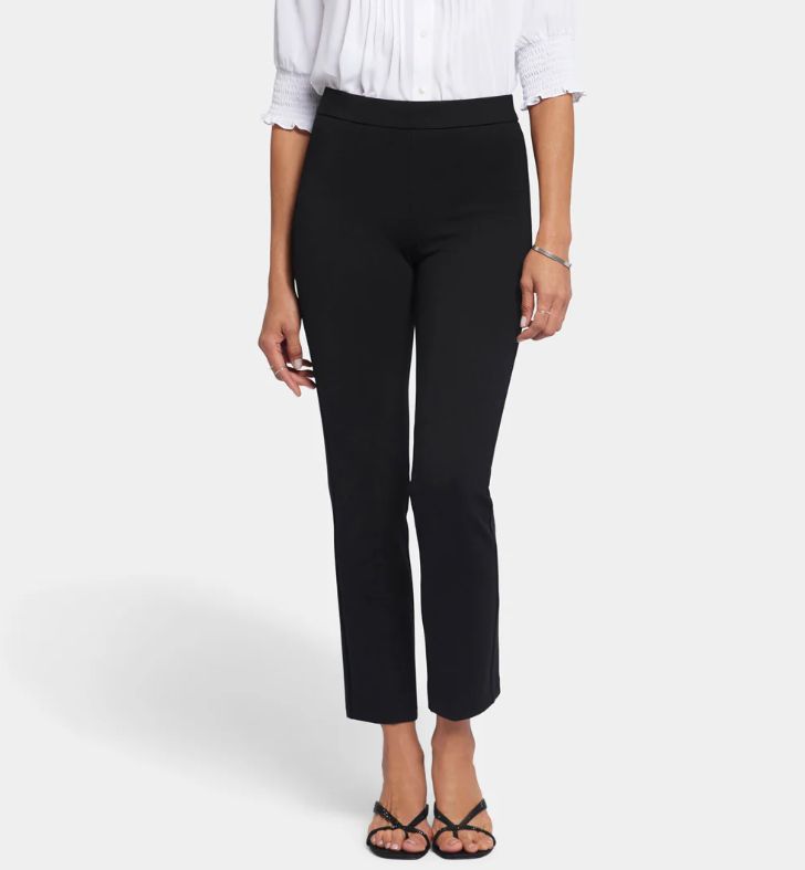 NYDJ Pull-On Slim Ankle Trouser Pant Black