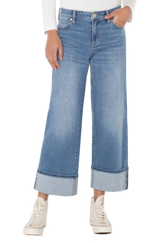 Liverpool Morgan Cuffed Wide Leg (Klamath)