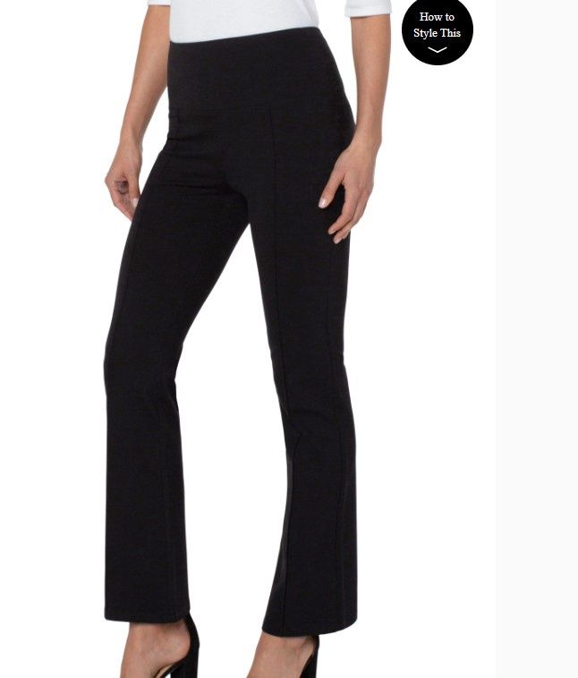 Liverpool Pearl Flare 31&quot; Ponte Pant (Black)