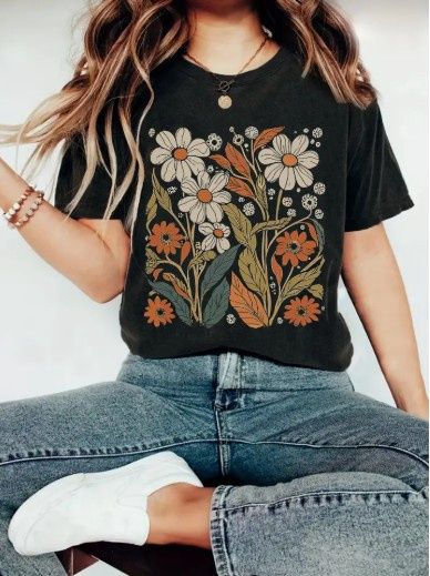 Botanical Floral Wildflower T-Shirt