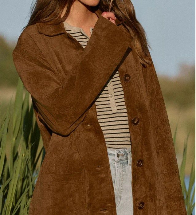 Z Supply Decker Faux Suede Chore Coat (Coconut)