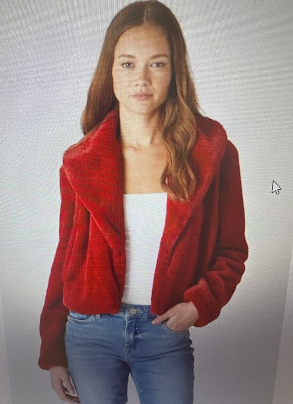 BlankNYC Faux Fur Jacket (Red)
