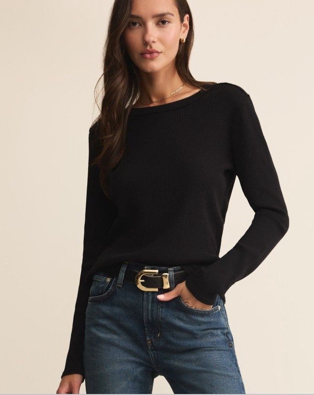 Z Supply Arlet Mini Thermal Top (Black)