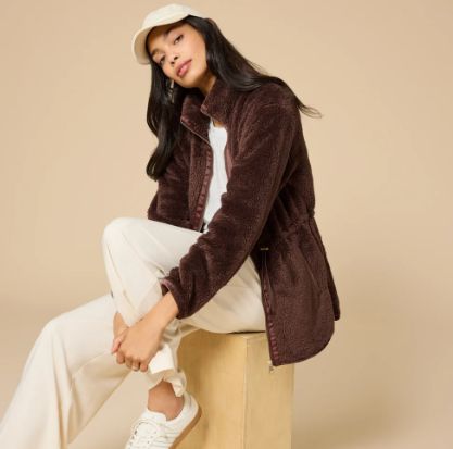 Softies DreamPlush Zip Tunic Jacket (Espresso)