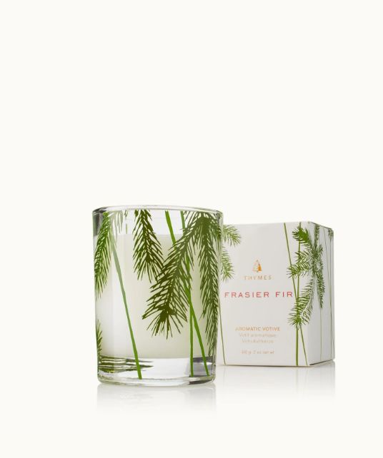 Thymes Frasier Fir Pine Needle Boxed Votive Candle
