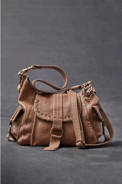 Free People We The Free Baby Leigh Distressed Tote Bag (Saddle)