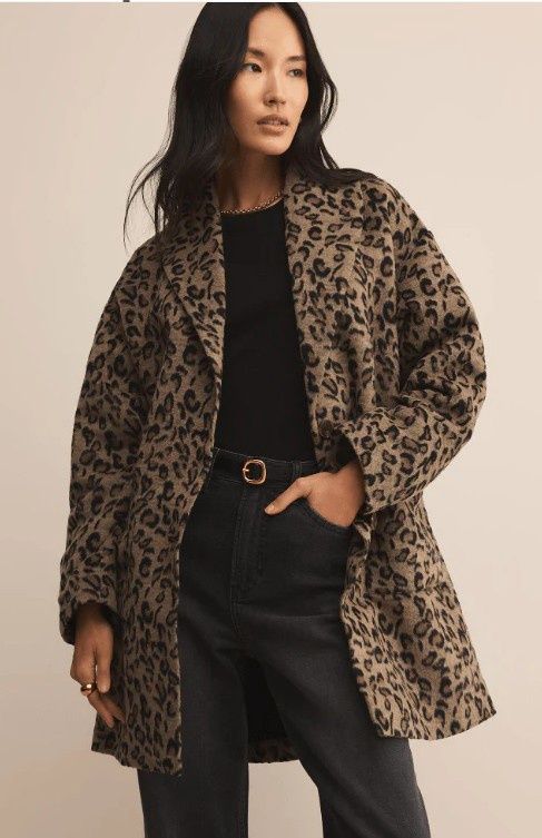 Z Supply Lennon Animal Coat in Suede
