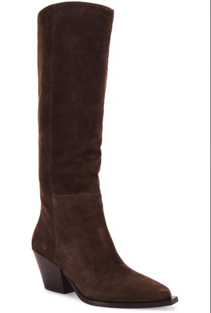 PAIGE Lillian Knee High Boot (Chocolate Suede)