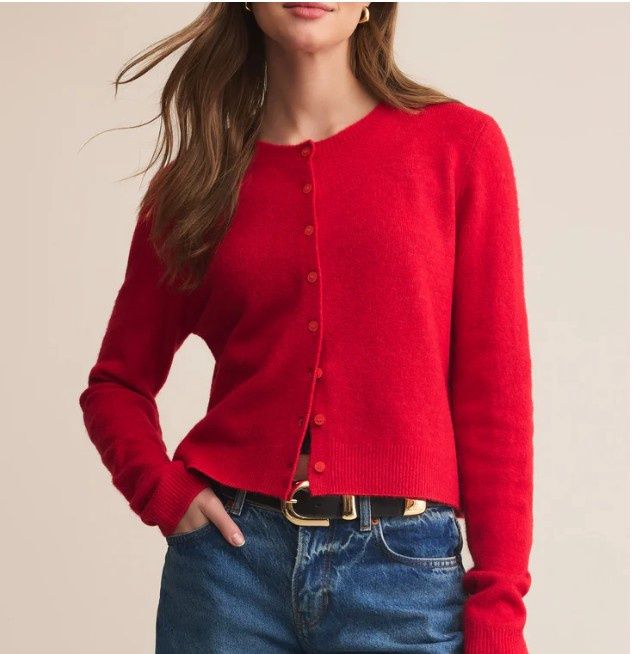 Z Supply Medina Cozy Cardigan Festive Red