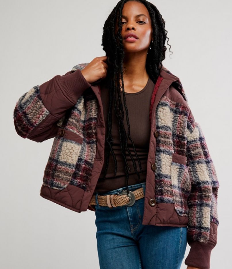 Free People Sana Quilted Bomber
