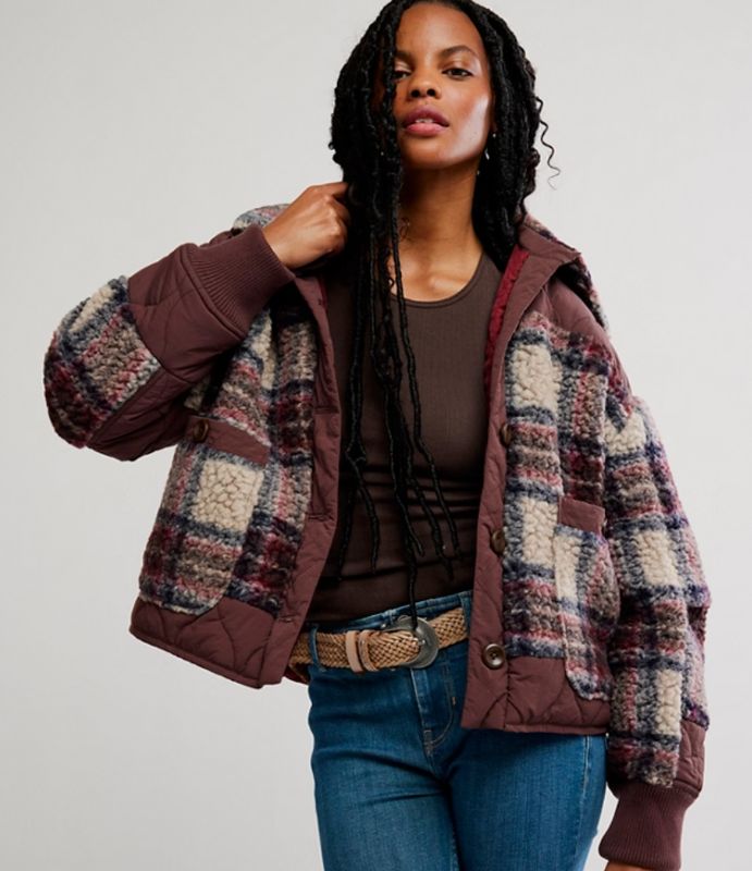 Free People Sana Quilted Bomber