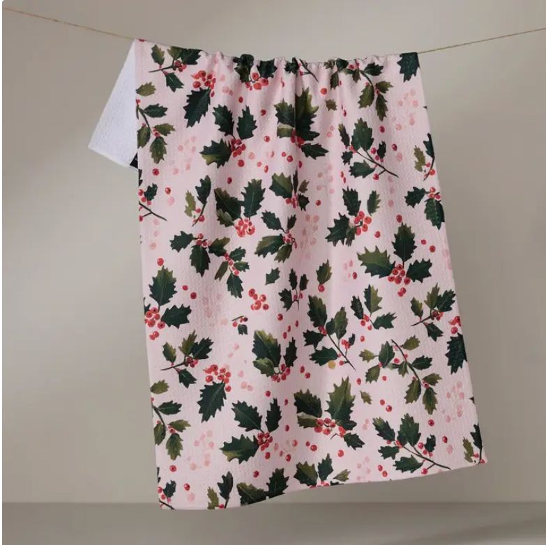 Geometry Blushberry Tea Towel