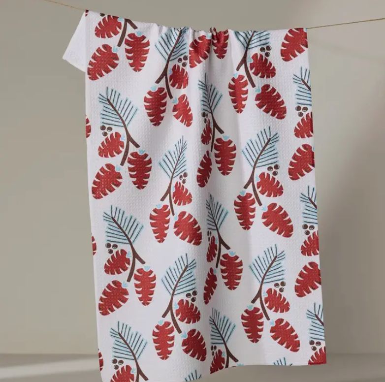 Geometry Winter Forage Tea Towel