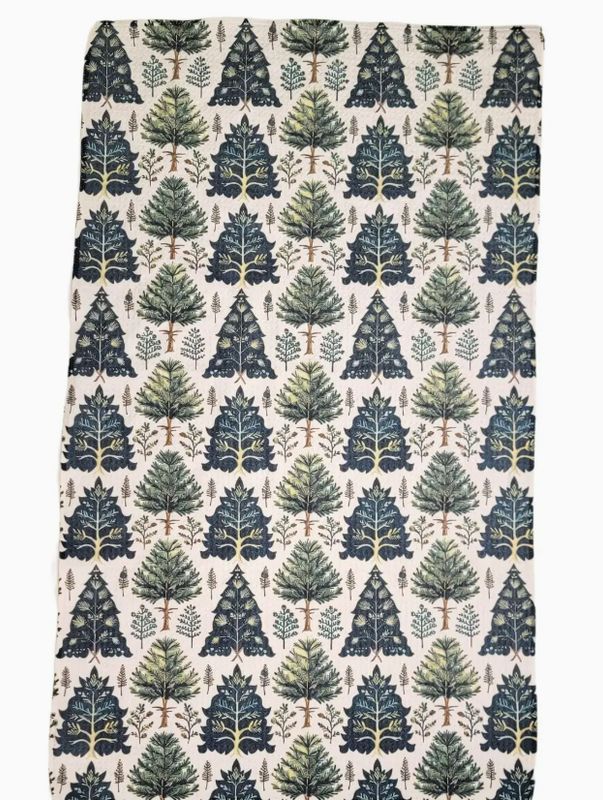 Driftless Studios Fresh Cut Christmas Tree Waffle Tea Towel