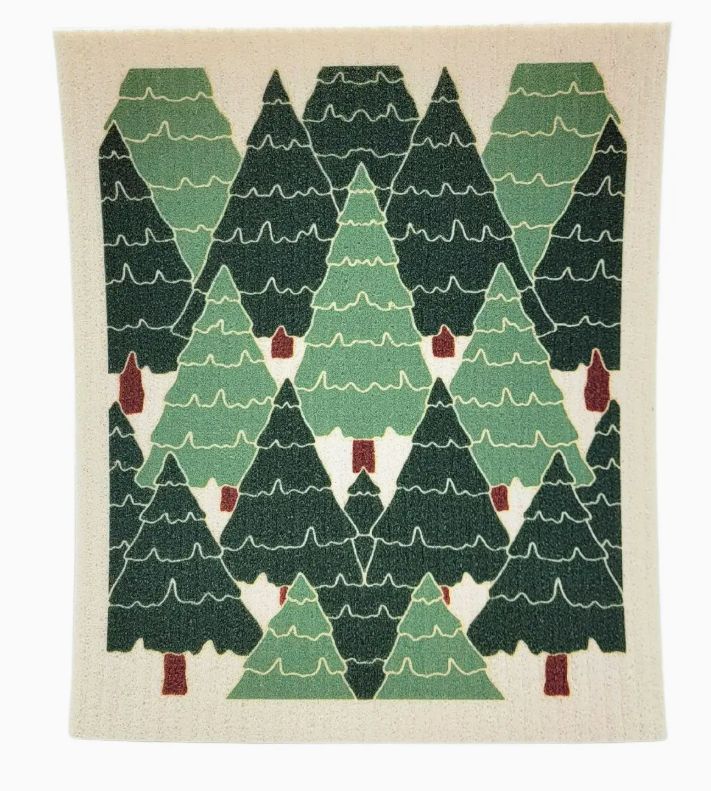 Driftless Studios Fresh Cut Christmas Tree Swedish Dishcloth
