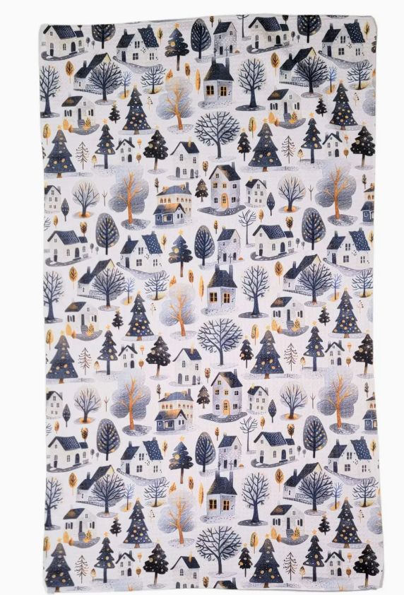 Driftless Studios Winter Wonderland Waffle Kitchen Towel