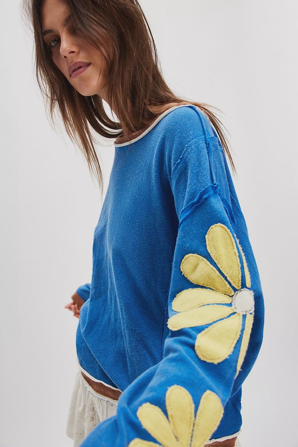 Free People You're A Flower Tee (Navy Combo)