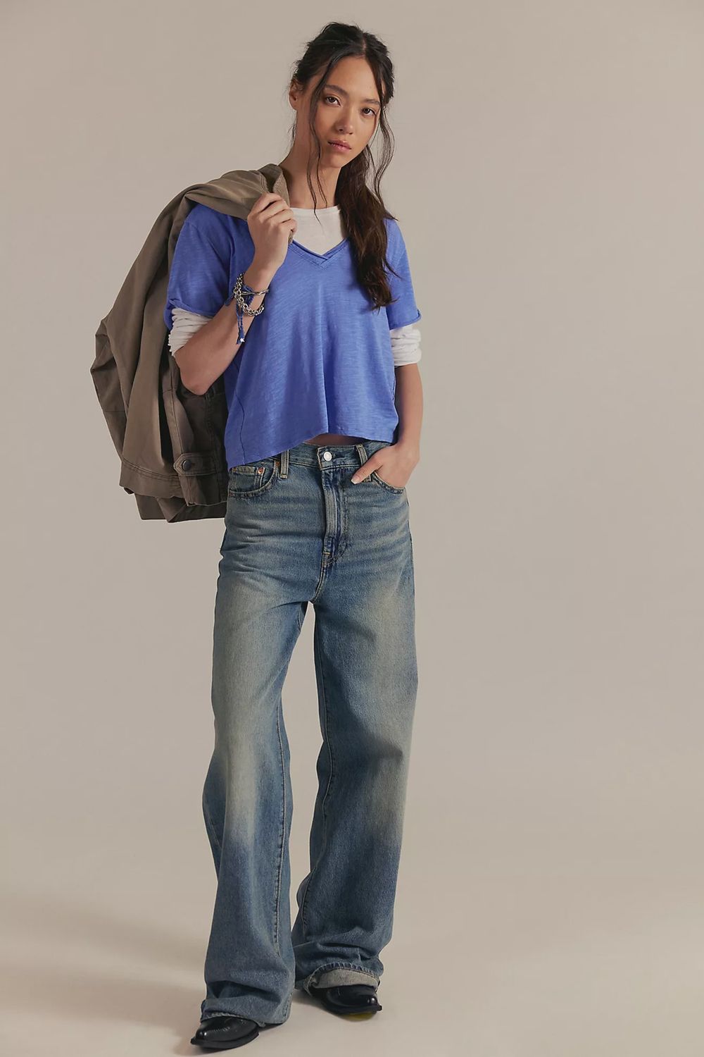 Free People Take 2 Tee --Blue