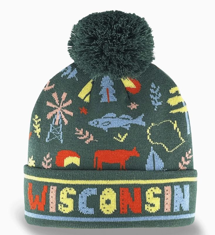 Wisconsin State Knit Beanie