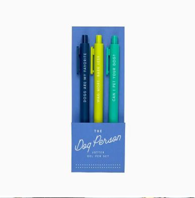 The Dog Person Jotter Gel Pen: Set of 3