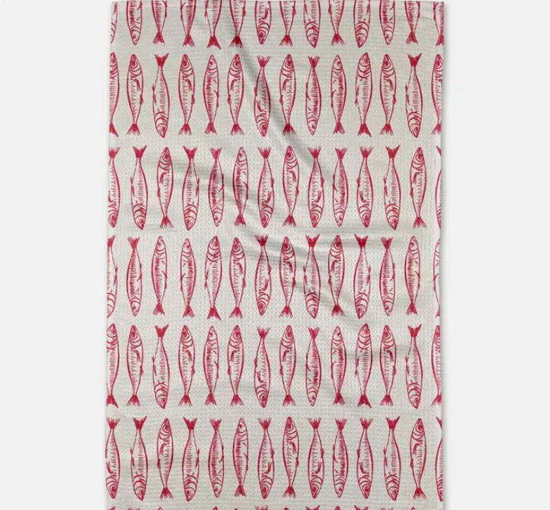Geometry Sardine Stripes Tea Towel