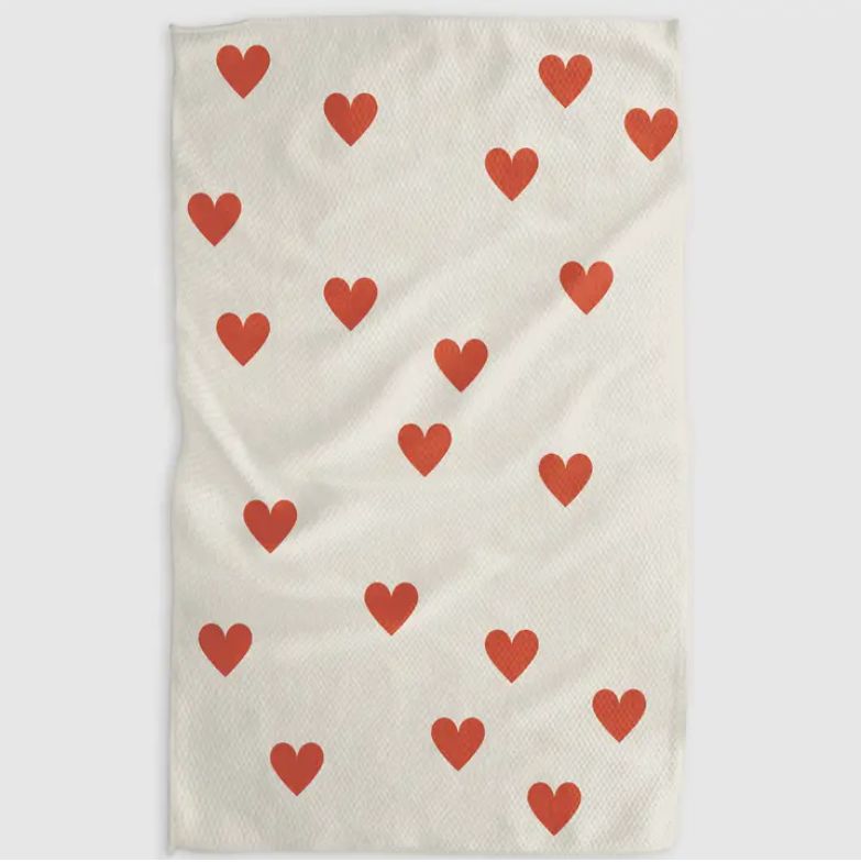 Geometry Simple Love Tea Towel
