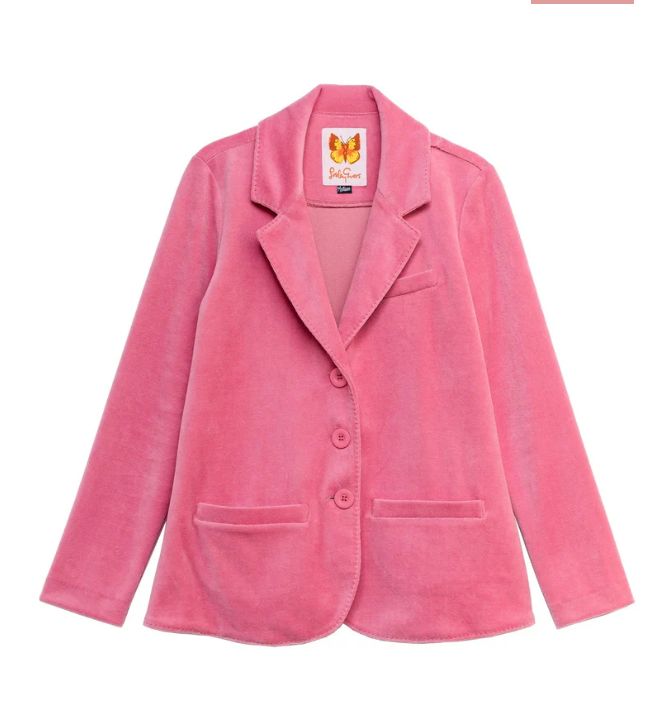 Lesley Evers Brit Blazer Pink Velour