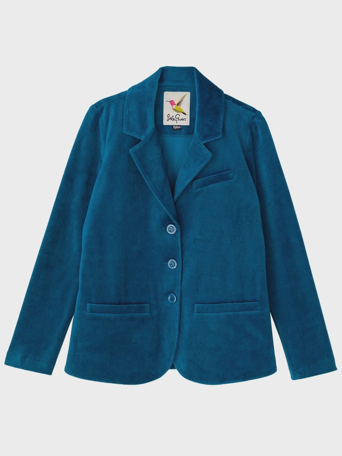 Lesley Evers Britt Blazer Teal Velour