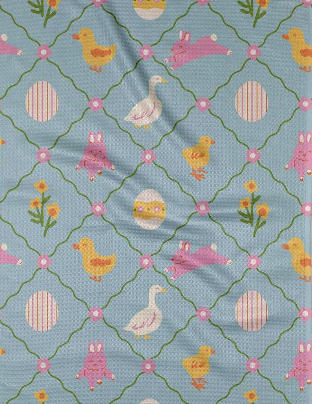 Geometry Easter Critters Tea Towel