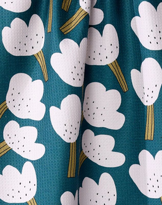 Geometry Tulips Tea Towel