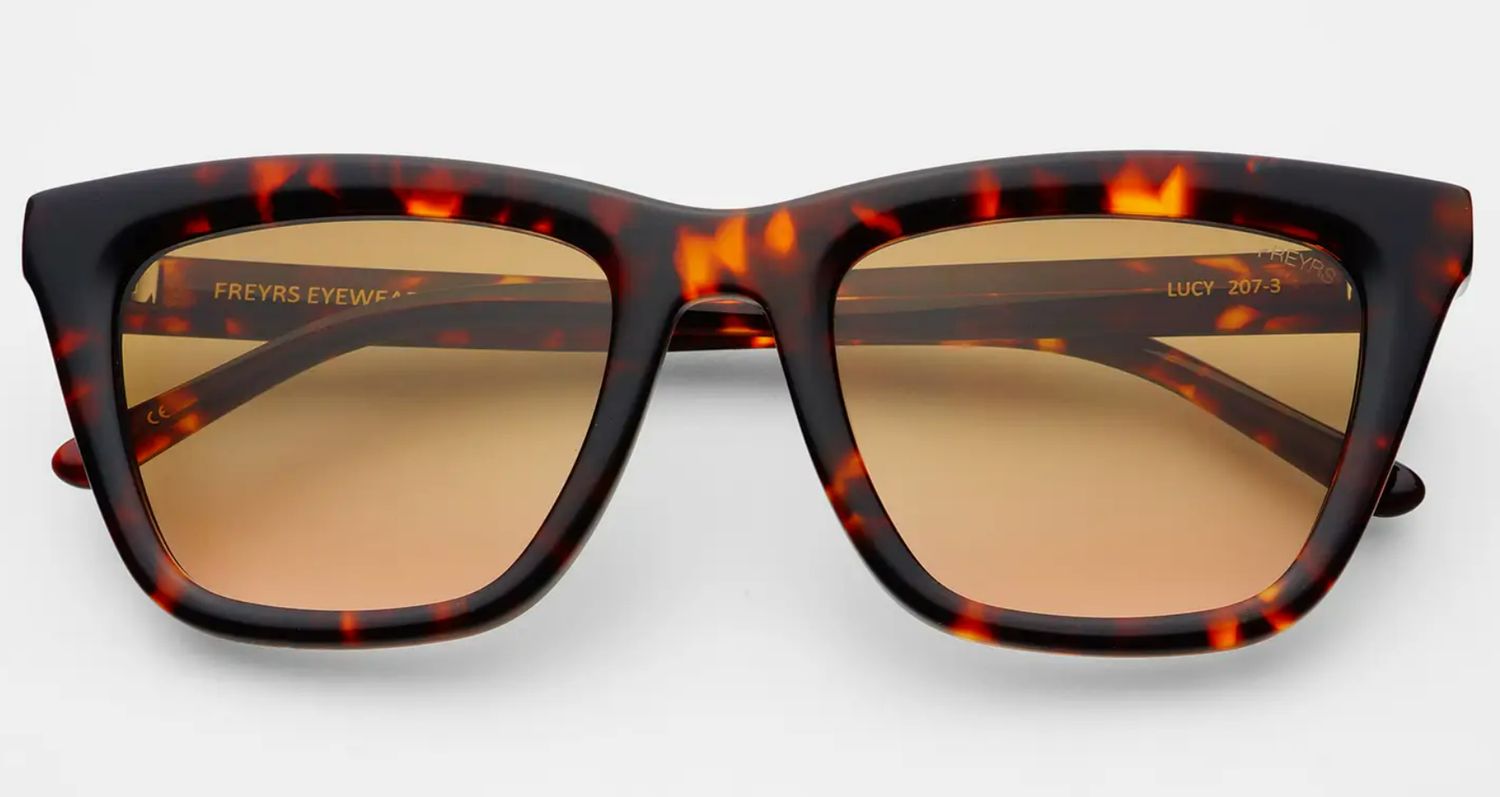 FREYRS Lucy Acetate Cat Eye Sunglasses (Brown Tortoise)