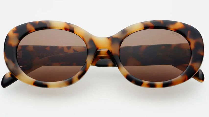 FREYRS Aria Acetate Oval Sunglasses (Milky Tortoise)