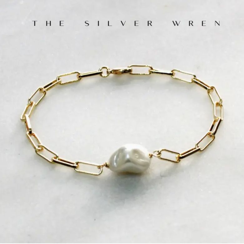 The Silver Wren Mother of Pearl Bracelet