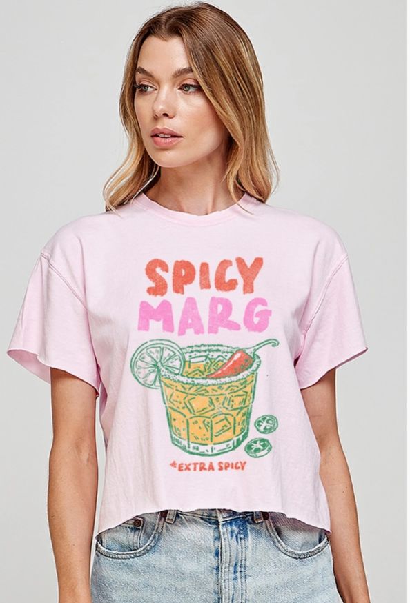 Spicy Marg Vintage Graphic Crop Top