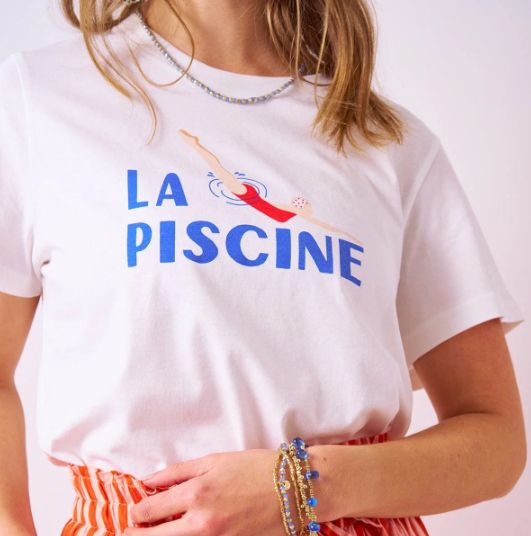 Ink + Alloy Kiki Tee La Piscine In Natural