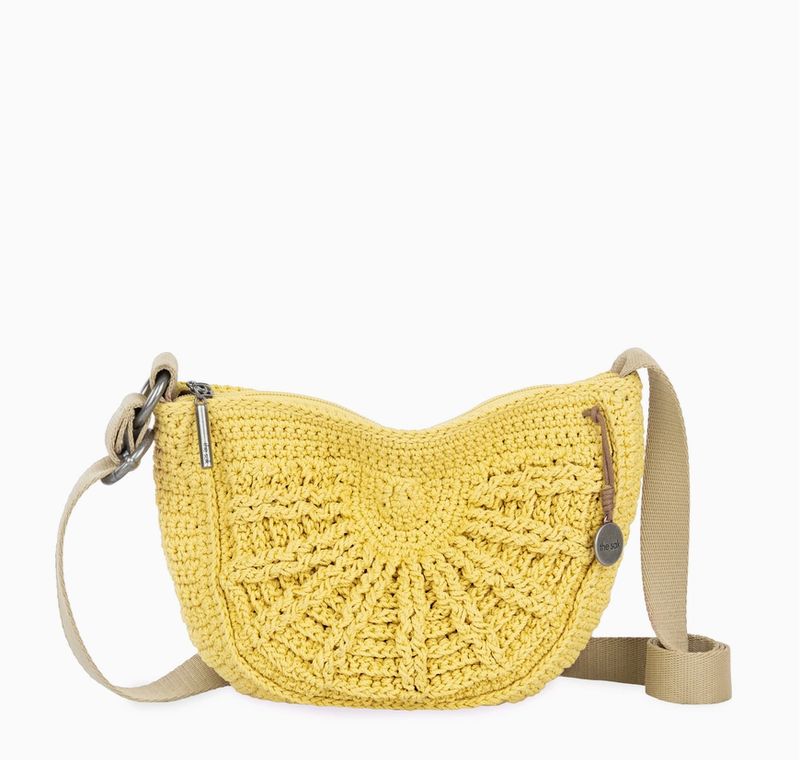 The Sak Ryder Small Crossbody - Hand Crochet - Chartreuse Sunbeam
