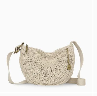 The Sak Ryder Small Crossbody - Hand Crochet - Ecru Sunbeam