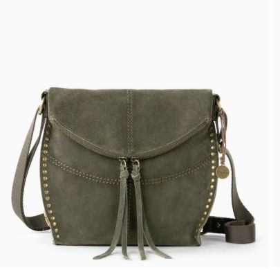 The Sak Silverlake Flap Crossbody - Leather - Moss Suede