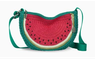 The Sak Ryder Small Crossbody - Hand Crochet - Watermelon