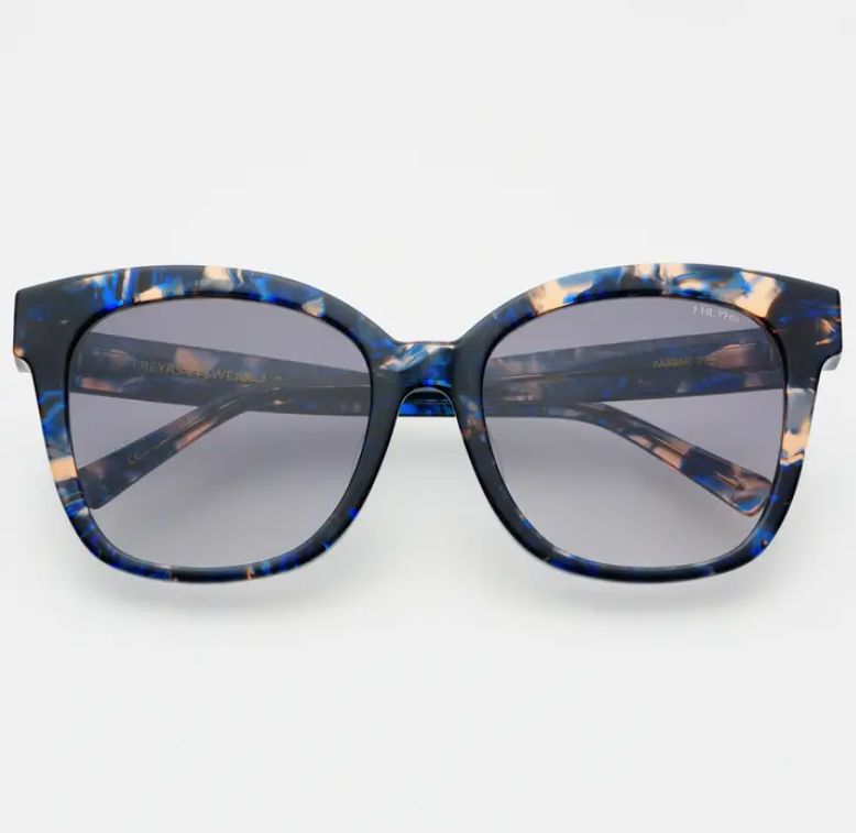 FREYRS Amber Acetate Womens Cat Eye Sunglasses