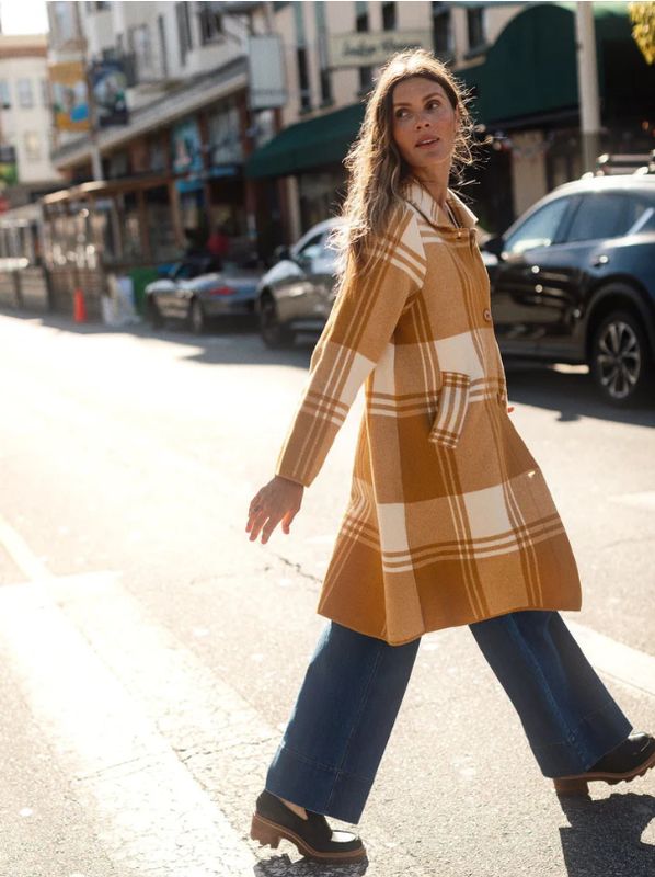Lesley Evers Natalie Coat Caramel Butterscotch