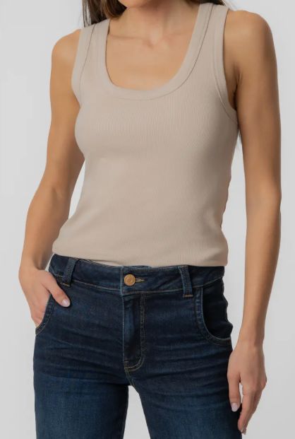 KUT from the Kloth Anastasia Tank Top Taupe