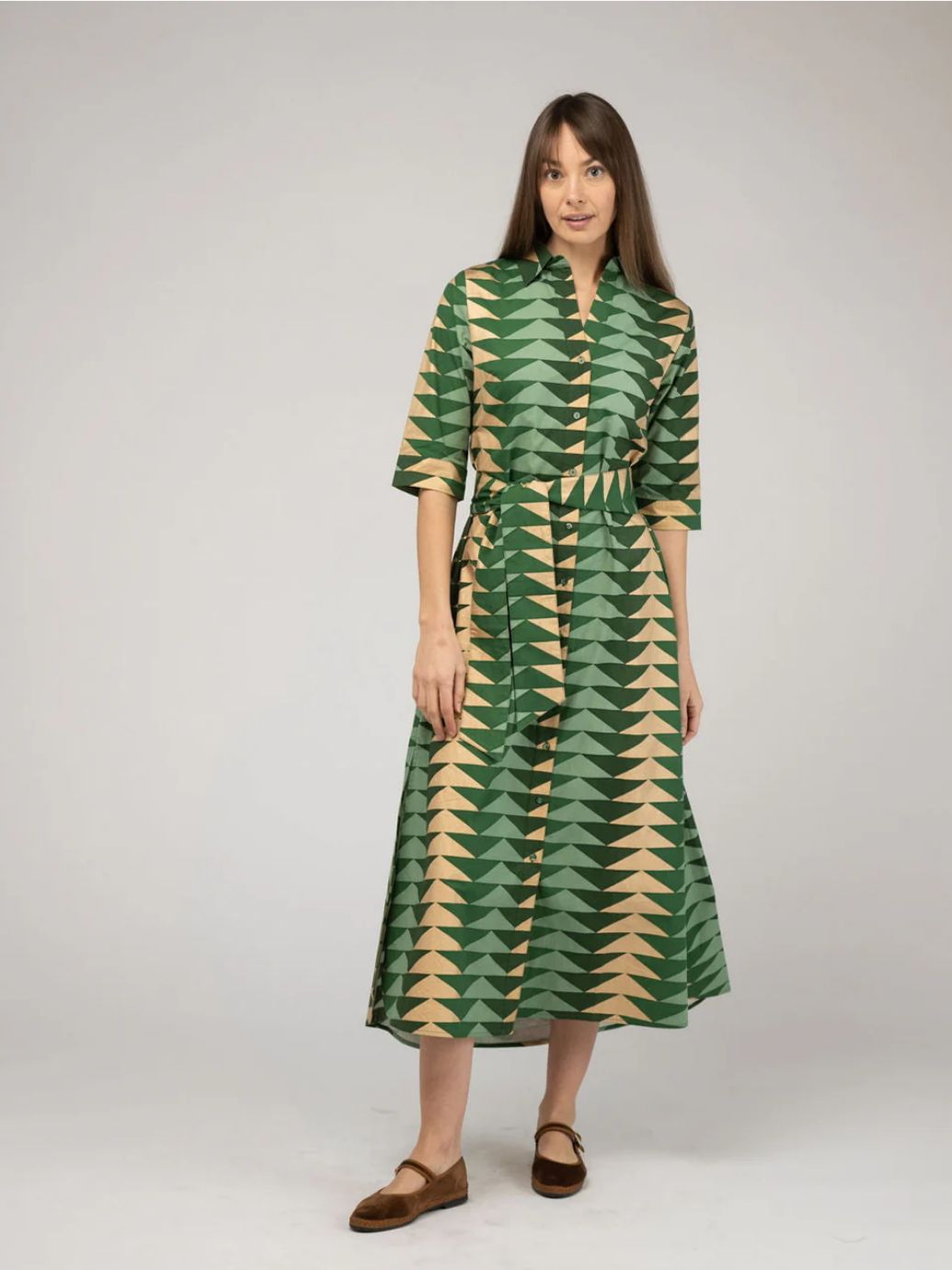 The Eloise Dress | Pine Bagru Triangle