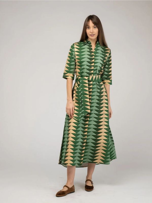 The Eloise Dress | Pine Bagru Triangle