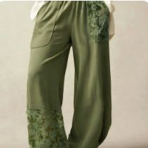Western Lace Patchwork Jogger Pants